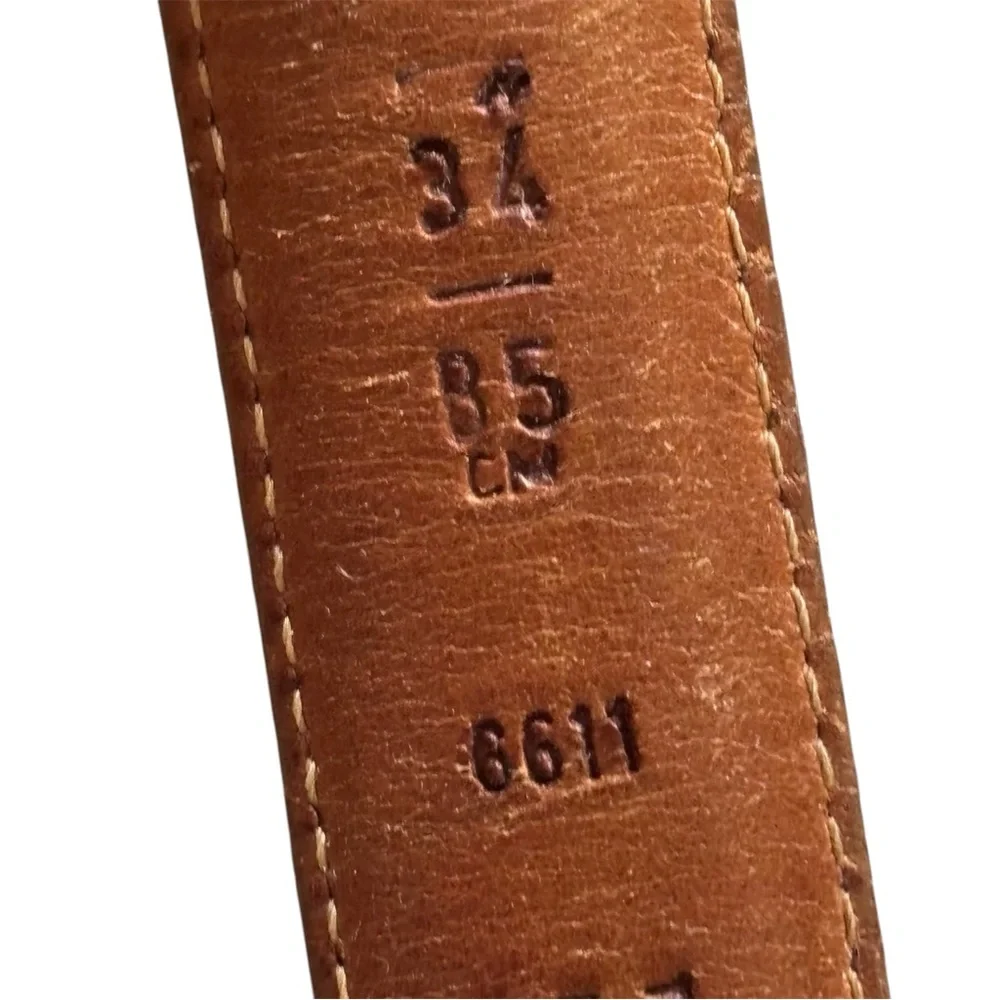 Coach Vintage Distressed Brown Belt Bag with Brass Buckle 34 Mens